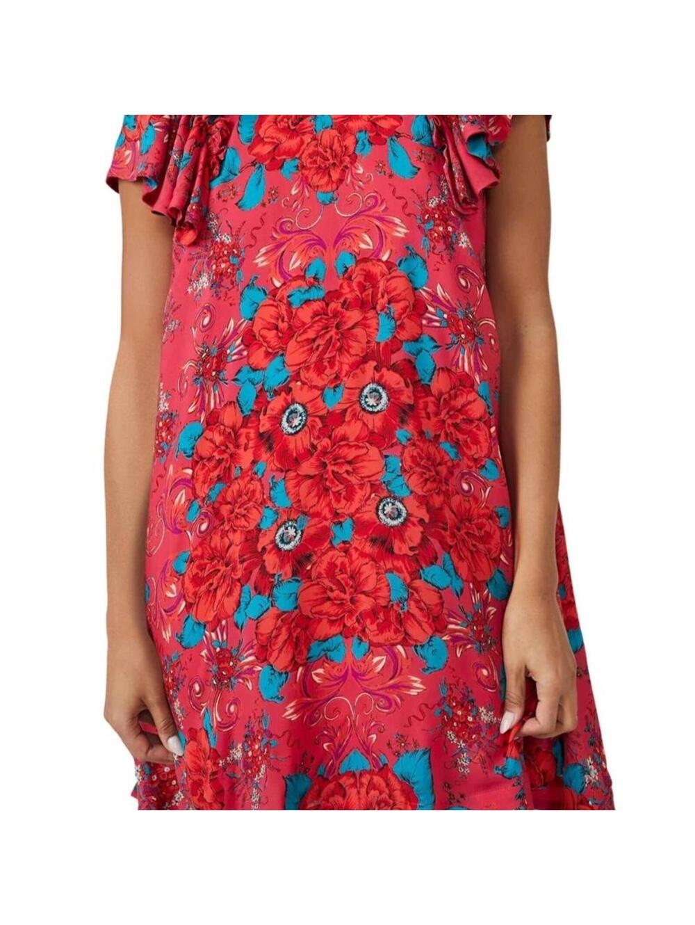 Free People Women's Multi and Red Dress